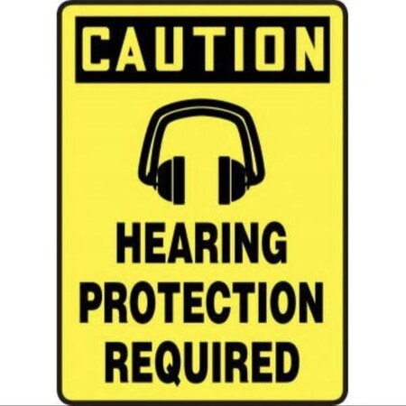 Accuform OSHA CAUTION Safety Sign HEARING MTDX663XV MTDX663XV